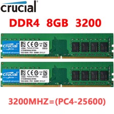Memória RAM Crucial DDR4 16GB 2X8GB 3200 MHz PC4-25600 288pins desktop comprar usado Memória RAM Crucial DDR4 16GB 2X8GB 3200 MHz PC4-25600 288pins desktop comprar usado  Enviando para Brazil