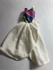 Vestido de boneca Barbie vintage branco com blusa multicolorida da década de 1980’ comprar usado  Enviando para Brazil
