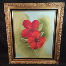 Framed hibiscus oil for sale  Kirksville