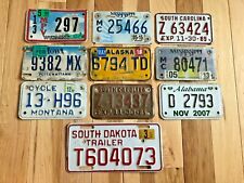 Conjunto de 10 placas de motocicleta/reboque em estado artesanal comprar usado  Enviando para Brazil