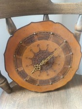 Leather faced clock for sale  LLANIDLOES