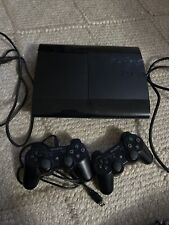 PAQUETE CONSOLA PS3 Super Slim Negro + 2 Controladores y Cables CECH-4001B Probado, usado segunda mano  Embacar hacia Argentina