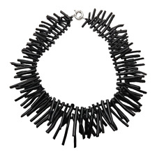 Colar ramo de coral preto natural 2 fileiras para mulheres colar joias de luxo comprar usado  Enviando para Brazil