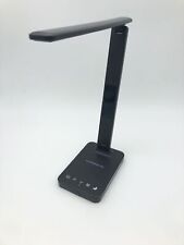 Lampa biurkowa LED z bezprzewodowym ładowaniem, wyświetlacz LCD, lampka nocna, czarna, używany na sprzedaż  PL