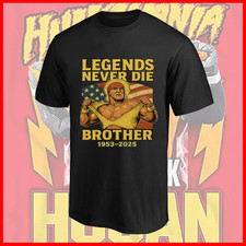 Camisa Memorial Hulk Hogan Legends Never Die Brother 1953–2025 Hulkamania BO1901 comprar usado  Enviando para Brazil