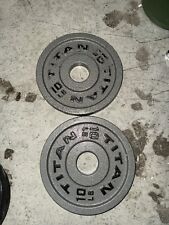 Par de placas olímpicas de ferro fundido Titan Fitness 10 lb (20 lb no total) comprar usado  Enviando para Brazil