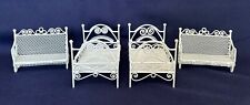 2 camas de solteiro de metal branco e 2 settees de banco baixo de metal branco comprar usado  Enviando para Brazil