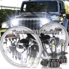 Farol de LED DRL redondo 7" polegadas para Wrangler JK TJ LJ Chevy G10 G20 C10 C20 comprar usado  Enviando para Brazil