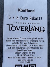 Freizeitpark toverland rabatt gebraucht kaufen  Hattingen
