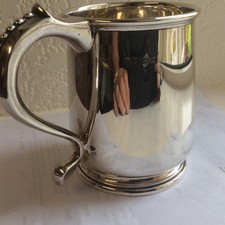Usado, GEORGE V PINTURA PRATA MACIÇA TANKARD BIRMINGHAM 1935 POR William & Neale 242 gramas comprar usado Usado, GEORGE V PINTURA PRATA MACIÇA TANKARD BIRMINGHAM 1935 POR William & Neale 242 gramas comprar usado  Enviando para Brazil