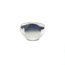 Anillo de plata esterlina grabado personalizado para hombre liso liso genuino estampado 925, usado segunda mano  Embacar hacia Argentina