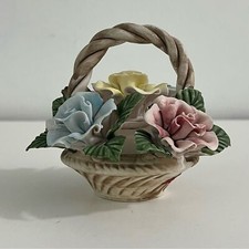 Floral ceramic basket for sale  Larchmont