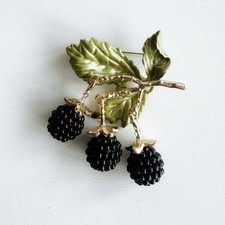 Vintage brombeer brosche gebraucht kaufen  Hamburg