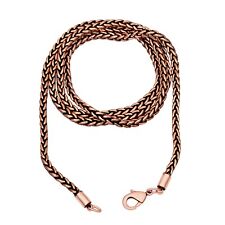 Cadena de trigo de cobre puro 100 % oxidada hecha a mano collar regalo para joyería RJ-16 segunda mano  Embacar hacia Mexico