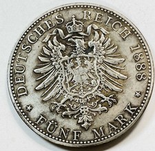 Moeda de prata 1888 Alemanha Grão-Ducado de Hesse comprar usado  Enviando para Brazil