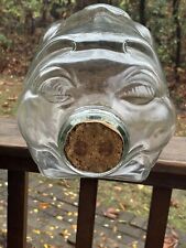 bank piggy glass pig vintage for sale  Franklin