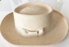THE VILLAGE HAT SHOP Palha Natural Praia Sol Cowboy Aba Larga Fedora GRANDE EUA 🤍, usado comprar usado  Enviando para Brazil