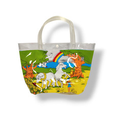 Bolsa transparente vintage anos 80 transparente árvores antropomórficas cavalos fadas comprar usado  Enviando para Brazil