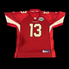 Camiseta Reebok NFL On Field Arizona Cardinals #13 Kurt Warner masculina tamanho 52 comprar usado  Enviando para Brazil