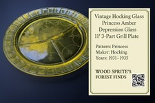 Placa de grelha Anchor Hocking Princess âmbar depressão vidro 11" 3 partes comprar usado  Enviando para Brazil