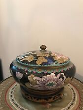 CLOISONNE VASE BONBONNIERE BOL POT BRONZE EMAUX CHINE CHINOIS ASIATIQUE JAPON, usado comprar usado  Enviando para Brazil