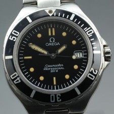 Nova Bateria Vintage OMEGA Seamaster Cal.1438 200M Preto 36mm Relógio de Quartzo Masculino, usado comprar usado  Enviando para Brazil