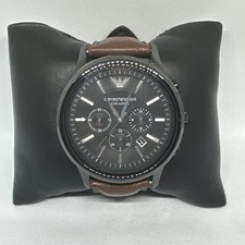 Relógio masculino Emporio Armani AR1451 cronógrafo cerâmica marrom mostrador analógico HME761 comprar usado  Enviando para Brazil