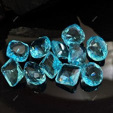 Lote Tamaño Anillo Piedras Preciosas Sueltas CERTIFICADO 50 Ct Azul Aguamarina Natural Forma Mezcla segunda mano  Embacar hacia Mexico