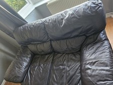Seater brown leather for sale  ROTHERHAM