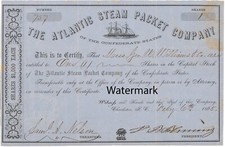 Certificado de estoque Confederate Blockade Runner - Atlantic Steam Packet Co - REPRO comprar usado  Enviando para Brazil