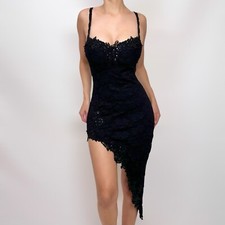 Black asymmetrical sequin for sale  LONDON