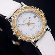 RELÓGIO FEMININO OMEGA CONSTELLATION QUARTZO DIAMANTE CONFIGURAÇÃO MOSTRADOR BRANCO DATA comprar usado  Enviando para Brazil