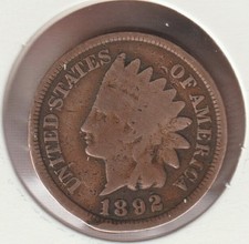 Usado, Moeda rara do Velho Oeste 1892 cabeça de índio coleção americana centavo escudo EUA comprar usado  Enviando para Brazil