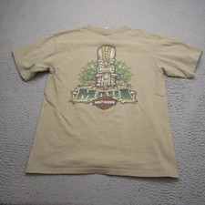 Camisa masculina Harley Davidson M marrom motocicleta Maui Havaí tiki totem comprar usado  Enviando para Brazil