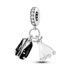 Pulsera MULA Original Boda y Traje Hágalo Usted Mismo Dije Circonita cúbica Para Mujer Chapada en Plata 925 segunda mano  Embacar hacia Mexico