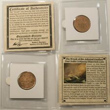 Mini álbum de moedas do tesouro de naufrágio Admiral Gardner genuíno (alto grau)~COA~Fr/Sh comprar usado  Enviando para Brazil