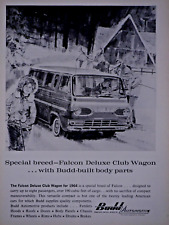 1964 Ford Falcon Deluxe Club Wagon Vintage Budd Original Impressão Regional Anúncio comprar usado  Enviando para Brazil