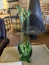 vase glass emerald green for sale  Hurst