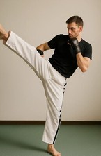 White polycotton kickboxing for sale  MANCHESTER