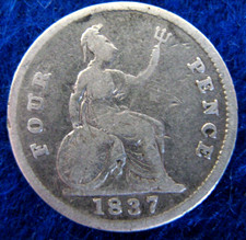 1837 groat fourpence for sale  BRIGHTON