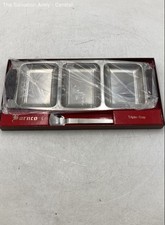 Bandeja tripla Burnco prata marrom retangular madeira MCM com colher comprar usado  Enviando para Brazil