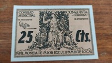   BILLETE LOCAL CONQUISTA CORDOBA  25 CENTIMOS   .ORIGINAL PLANCHA. comprar usado  Enviando para Brazil