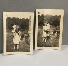 Usado, Lote de 2 peças de foto vintage dos anos 30 boneca composição menina Shirley Temple Curls comprar usado  Enviando para Brazil