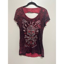 Camiseta feminina Affliction reversível média escada traseira recortada  comprar usado  Enviando para Brazil