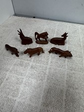 Wooden animals african for sale  BEDALE