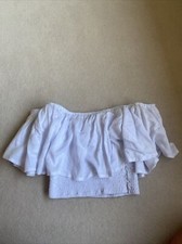 White cropped elasticated for sale  BOURNEMOUTH