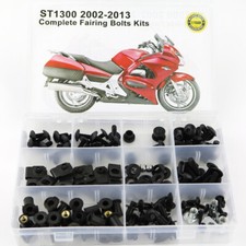 Kit completo de parafusos de carroceria de parafuso de carenagem de aço compatível com 2002-2013 Honda ST1300 preto, usado comprar usado  Enviando para Brazil