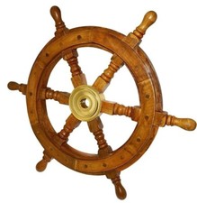 Volante de barco náutico pirata vintage de madeira 12" para decoração de casa comprar usado  Enviando para Brazil
