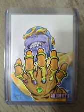 Usado, Thanos 1/1 Marvel Infinity Trilogy Sketch Fabio Ramacci Upper Deck Allegiance comprar usado  Enviando para Brazil