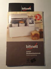 Bedienungsanleitung brotbackau gebraucht kaufen  Sinzing